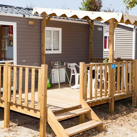Mobile home 6 persons - Classic XL | 3 Bedrooms | 6 Pers. | Raised terrace | Air-con.