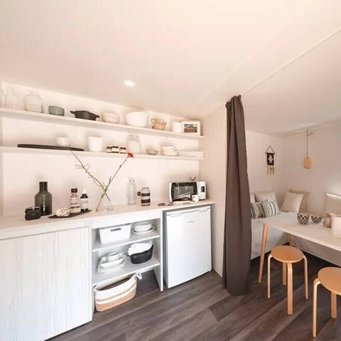 Canvas and wooden tent 4 persons - Coco Sweet | 2 Bedrooms | 4 Pers | Raised terrace | No bathroom | Air conditioning