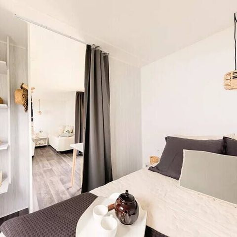 Canvas and wooden tent 4 persons - Coco Sweet | 2 Bedrooms | 4 Pers | Raised terrace | No bathroom | Air conditioning