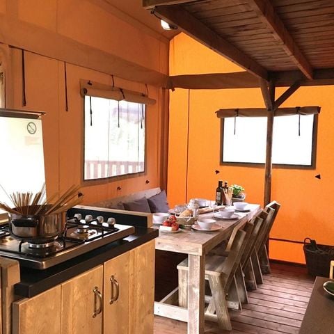 Canvas and wooden tent 4 persons - Tendi Safari tent with bathroom