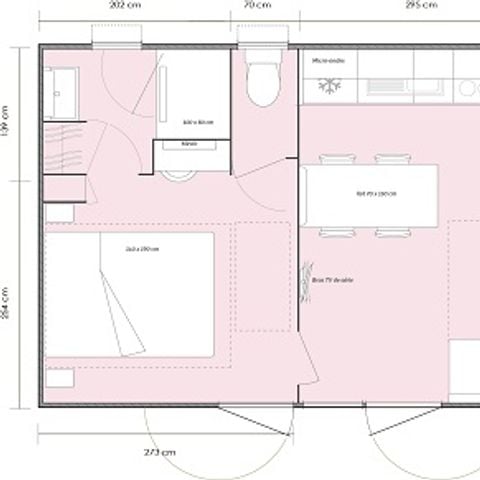 Mobile home 4 persons - AZURA sleeps 4 + 1 child under 10 + 1 baby