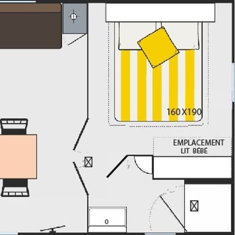 Mobile home 4 persons - RIVIERA air-conditioned - sleeps 4