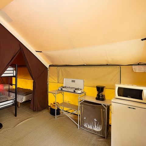 CANVAS AND WOOD TENT 4 people - CABANON