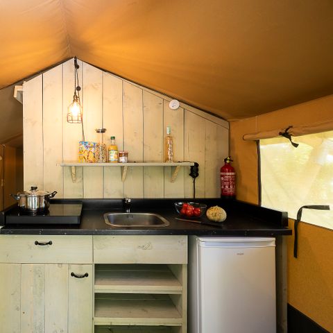 Canvas and wooden tent 4 persons - SAFARI PREMIUM