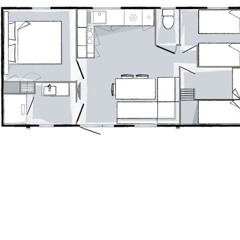 BUNGALOW 6 personnes - MH3 PREMIUM SAUMUR