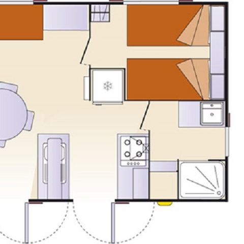 Stacaravan 4 personen - MH2 COMFORT TUFFAULT