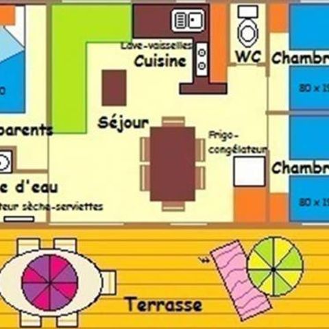 MOBILHOME 6 personas - 3 habitaciones