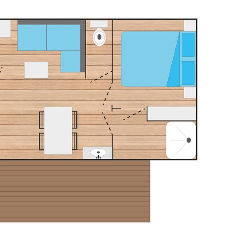 MOBILE HOME 6 people - COTTAGE STANDING (Sunday/Sunday)