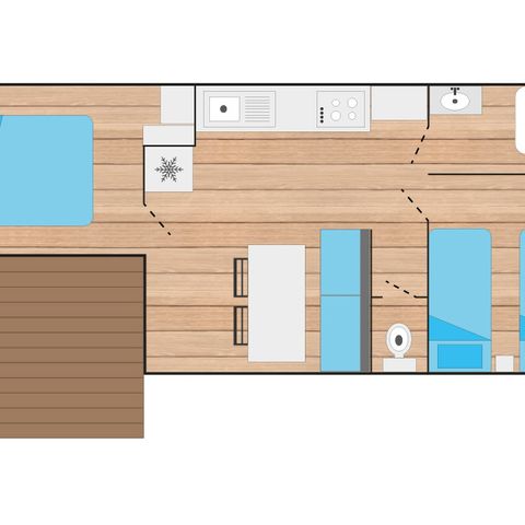 Mobilheim 6 Personen - COTTAGE COSY FAMILIE (Mittwoch/Mittwoch)