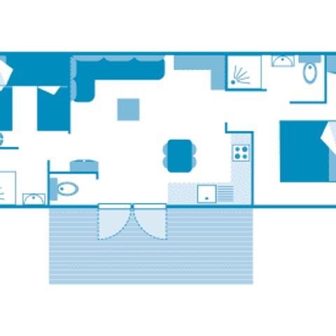 Mobilheim 5 Personen - Cottage 5P 2ch 2 SdB ****