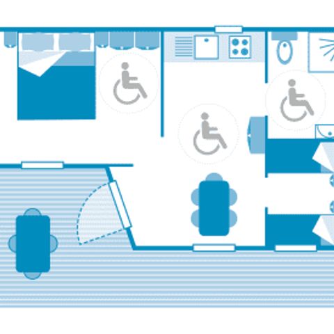 BUNGALOW 4 personnes - Chalet 4p 2ch *** PMR