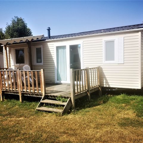Stacaravan 6 personen - Comfort | 3 Slaapkamers | 6 Pers | Verhoogd terras | Airconditioning | TV