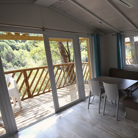 Mobilheim 6 Personen - LOGGIA BAY Flussblick - 2 Schlafzimmer - TV - KLIMA - LV