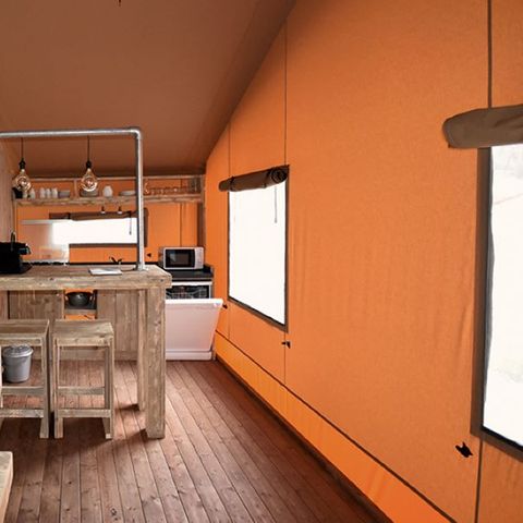 Tente en toile et en bois 5 personnes - Tente Glamping 2