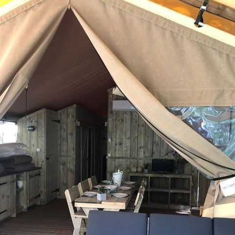 Tente en toile et en bois 5 personnes - Tente Glamping 2