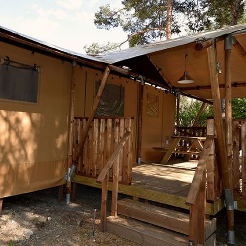 TIENDA DE LONA Y MADERA 5 personas - Tienda Glamping 2 -