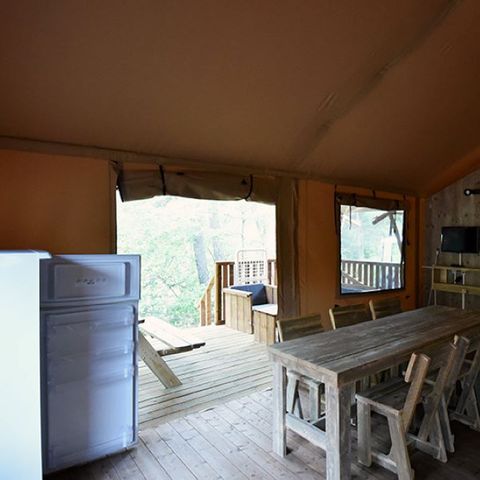 Tente en toile et en bois 5 personnes - Tente Glamping 2