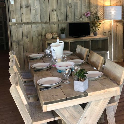 Tente en toile et en bois 6 personnes - Tente Glamping 3