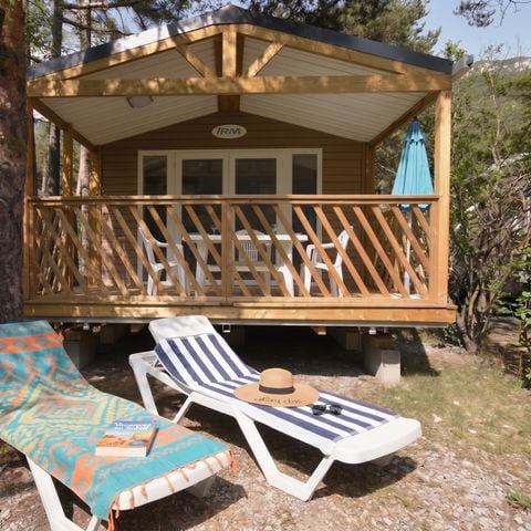MOBILHOME 6 personnes - LOGGIA BAY vue rivière - 2 chambres - TV - CLIM - LV