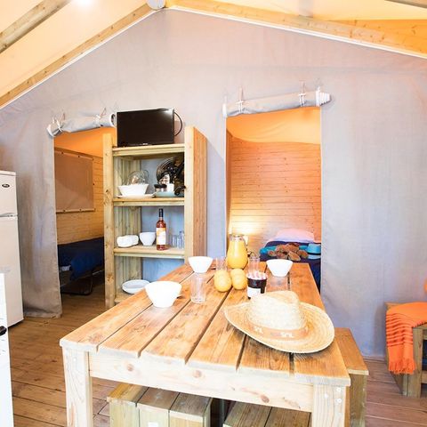 CANVAS AND WOOD TENT 5 people - CABANE on stilts