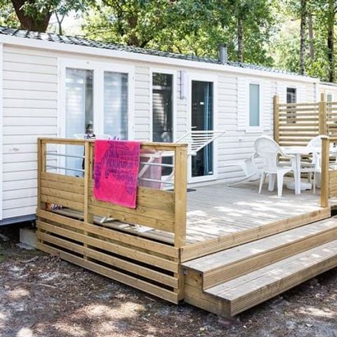 Stacaravan 4 personen - Stacaravan | Comfort | 2 Slaapkamers | 4 Pers. | Overdekt verhoogd terras