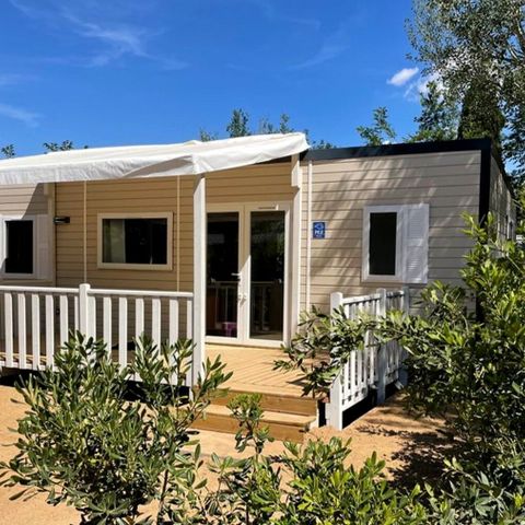 Stacaravan 4 personen - Mobile-home | Premium Azure | 2 slaapkamers | 4 pers. | Verhoogd terras | TV