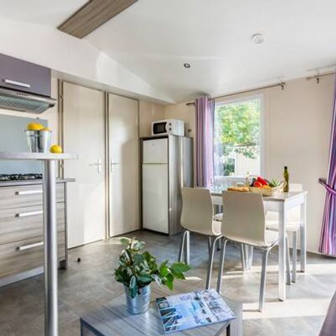 Mobilheim 4 Personen - Mobilheim | Comfort | 2 Zi. | 4 Pers. | Nicht überdachte Hochterrasse | Clim.