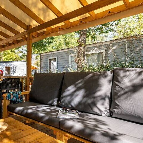 Stacaravan 4 personen - Comfort | 2 Slaapkamers | 4 Pers | Lounge Terras | 1 Badkamer | Airconditioning | TV