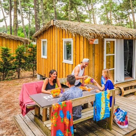 Bungalow 4 personen - HOLZHÜTTE - 2 Zimmer - Ohne Sanitäranlagen