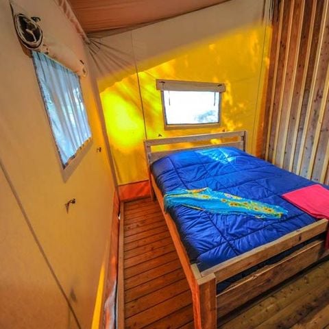 Tente en toile et en bois 5 personnes - ECOLUXE - 2 chambres