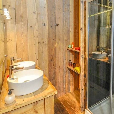 Tente en toile et en bois 5 personnes - ECOLUXE - 2 chambres