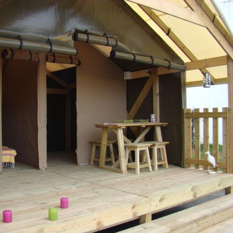 TENDA IN TELA E LEGNO 4 persone - Safari, senza servizi igienici