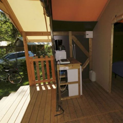 TENDA IN TELA E LEGNO 4 persone - Safari, senza servizi igienici