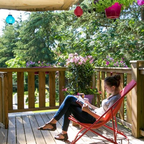 Accommodatie 3 personen - La Cabane du Voyage - Cabane sur pilotis 1 kamer - 24m² + terras 16m²
