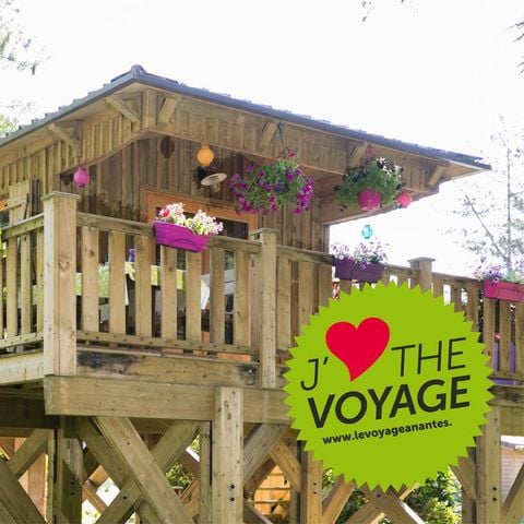 Alojamiento 3 personas - La Cabane du Voyage - Cabane sur pilotis 1 habitación - 24m² + terraza 16m²