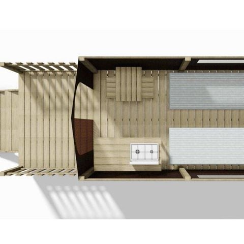 Safaritent 2 personen - Nomadentent 7 m² / 1 slaapkamer - Terras (zonder eigen badkamer)
