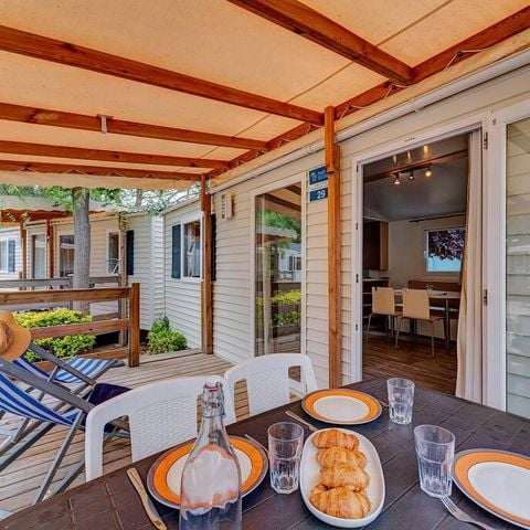 BUNGALOW 6 personnes - Mobil-home | Comfort | 2 Ch. | 4/6 Pers. | Terrasse surélevée