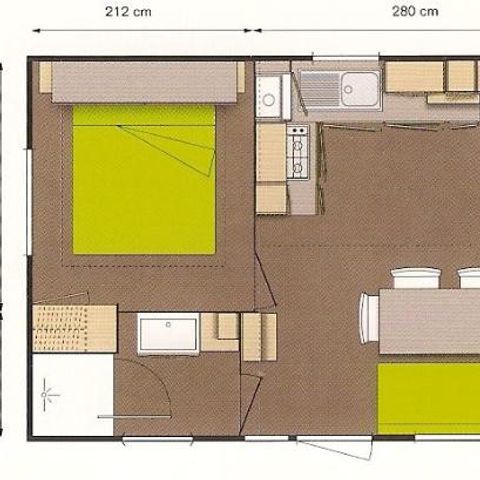 Stacaravan 6 personen - OHARA 3 slaapkamers