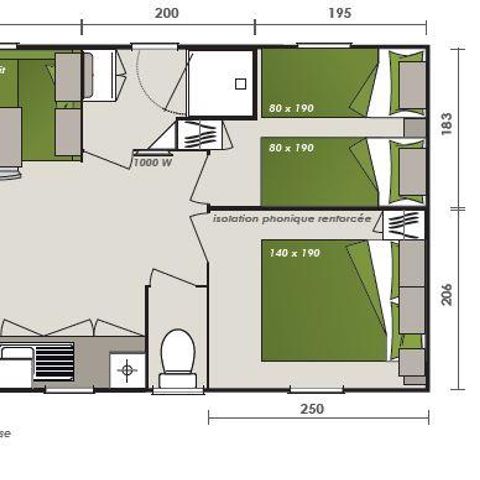 Mobile home 4 persons - IRM Loggia Bay (2 rooms)