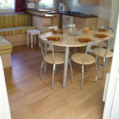 Stacaravan 6 personen - Louisiane Zen - Florès - 3 slaapkamers - TV