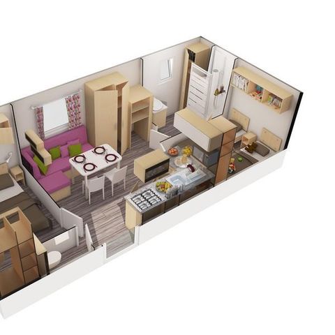 Mobile home 4 persons - OAKLEY