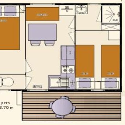 MOBILHOME 4 personnes - BIKINI