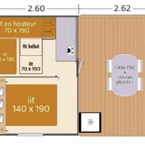 Glamping tent 5 persons - mobi-tente TITHOME sunday 4/5 pers