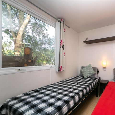 MOBILHOME 6 personas - MH2 Confort* 27 m² + cama doble en 160, con sanitarios