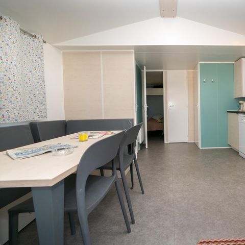Mobilheim 6 Personen - MH2 Premium + Terrasse 8 m², mit Sanitäranlagen
