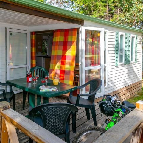 Mobilhome 4 personas - MH2 Confort 27 m² + aire acondicionado, con instalaciones sanitarias