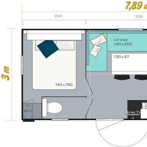 MOBILHOME 5 personnes - Mobil home 24 m²