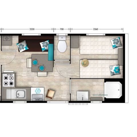 Mobile home 4 persons - 21m² (21m²)