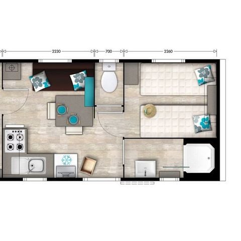 Mobile home 4 persons - 21m²