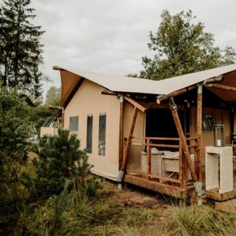 Canvas and wooden tent 5 persons - Lodge 3 Rooms 5 Persons